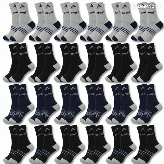 🔥 Kit Até 24 Pares Meia Altomax Cano Longo Algodão Grosso – Não Escorrega!