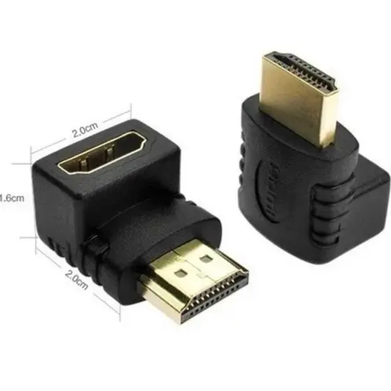 Adaptador Hdtv 90 Graus Em L Macho X Fêmea P/tv´s Imperdível