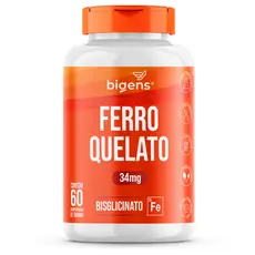 Ferro Quelato Bisglicinato 34mg, Bigens, 60 comprimidos (Unidade)
