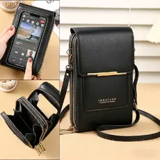 Bolsa Porta Celular Transversal Touch Screen Com Porta Moedas e Cartão Compacta Leve Resistente e Versátil