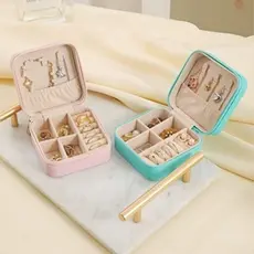PromoçãoKIT12/kit10/kit5 Mini Organizador Porta Joias Portátil Viagem Armazenamento de Brinco Colar