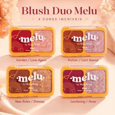 Duo Blush e Iluminador Melu by Ruby Rose Cor e Glow Natural Maquiagem Facial Acabamento Radiante 6g