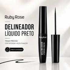 Ruby Rose Preto Delineador Líquido 5,8ml