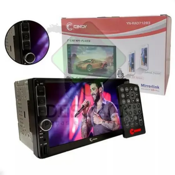 Central Multimídia Universal Mp5 2 Din Espelhamento YN-RAD71283