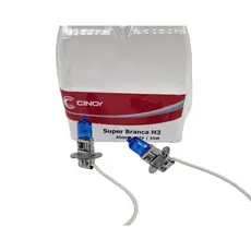 LAMPADA SUPER BRANCA H3A 8500K 12V 55W PAR CX ACRILICO YN-12/H3A