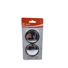 Par de Espelho Retrovisor Carro Moto Convexo Auxiliar Externo Para Pontos Cegos 5cm Universal Olho de Boi Cinoy