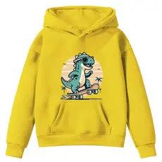 Moletom Kids Infantil Canguru Dinossauro Skate Desenho Infância Tv Diversão Shopping Lazer - Envio Imediato
