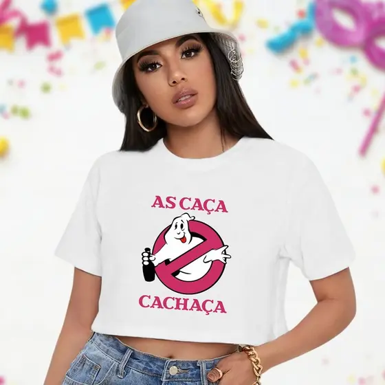 Cropped Carnaval 2026 Camiseta Divertida Festa Tendência Verão Moda Blogueira Envio Rápido