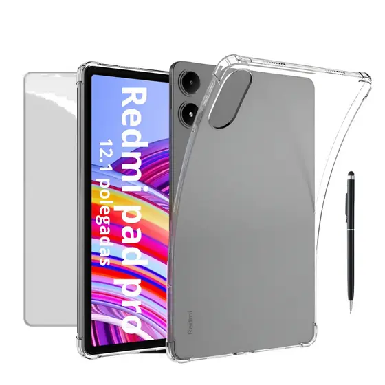 Capa TPU para Redmi Pad Pro 12.1 (2024) + Película de Vidro + Caneta Touch