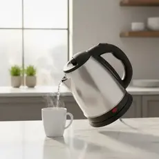 Chaleira Elétrica Inox 1,8L - 110V/220V - Ferve Rápido - Desligamento Automático - Unitermi Atacama