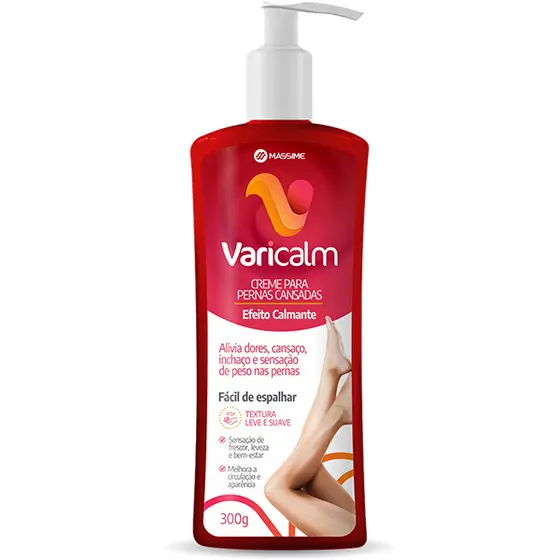 Varicalm 300g - Creme Calmante Para Dores E Cansaço - Massime
