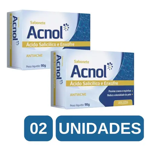 Kit 2 Sabonete Acnol Antiacne Cravos Espinha Arte Nativa 90g