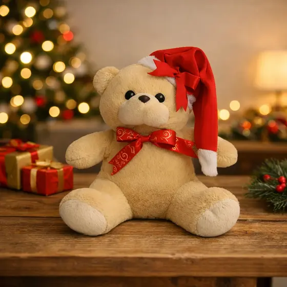 Urso de Natal Ursinho Pelúcia Natalino Decoração de Natal Presente Envio Imediato