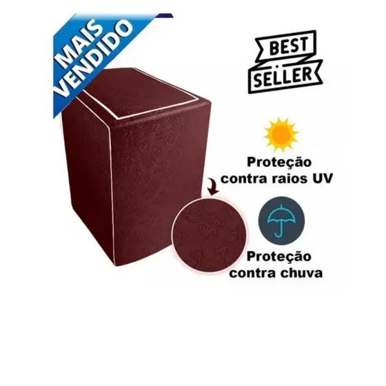 Capa para Máquina de Lavar Electrolux Brastemp Consul com Ziper 10, 11, 12, 13, 14, 15, 16, 17kg