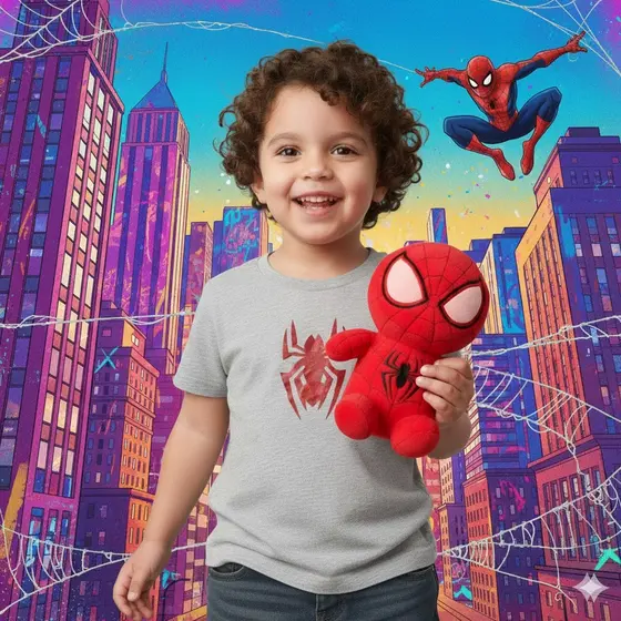 Pelúcia 20 cm Urso a pronta entrega Envio Imediato Homem Aranha