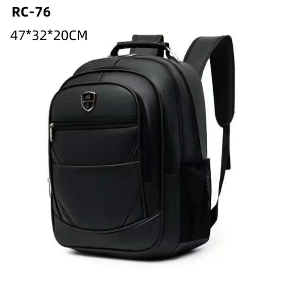 Mochila masculina em couro, mochila executiva impermeável, mochila escolar RC-76/RC-83