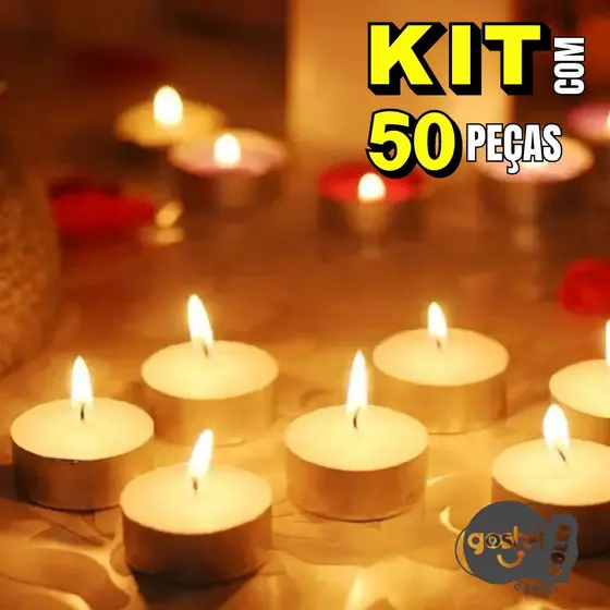Kit Velas Rechaud Decorativa Flutuante Kit 10/50 Suporte Alumínio Decoração Casamento Aniversário