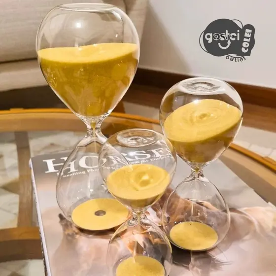 Ampulheta de Vidro Decorativa Temporizador de Areia 5 15 30 Minutos Decoração Casa