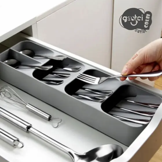 Organizador Separador Porta Talheres Cozinha Organizadora de Gaveta Facas Colheres Garfos