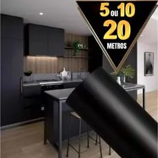 Papel Adesivo Preto 5 / 10 ou 20 METROS X 45CM Adesivo Para Parede Moveis Geladeiras Eletrodoméstico