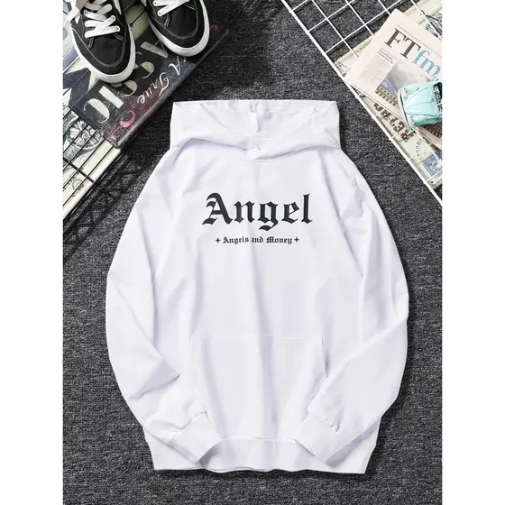 Blusa de Moletom Casaco Flanelado de Frio Canguru Angel Dólar Street Anjo Cupido Lançamento Envio Imediato