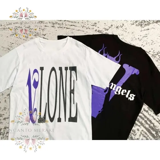 Camiseta Premium 100% Algodão Fio 30.1 Algodão Vlone Streetwear Tshirt Eua Pa Yangels  Novidade Envio Em Até 24 Horas Encanto Meraki
