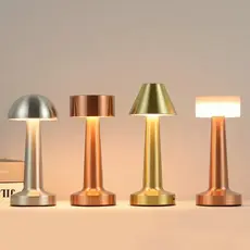 Luminaria Abajur De Mesa LED Bar Café 3 Cores Sensor De Toque Recarregável Jantar Lâmpada Decorativa