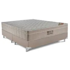 Cama Box Casal Airtech Pocket 158x72x198 Bege/Marrom ORTOBOM