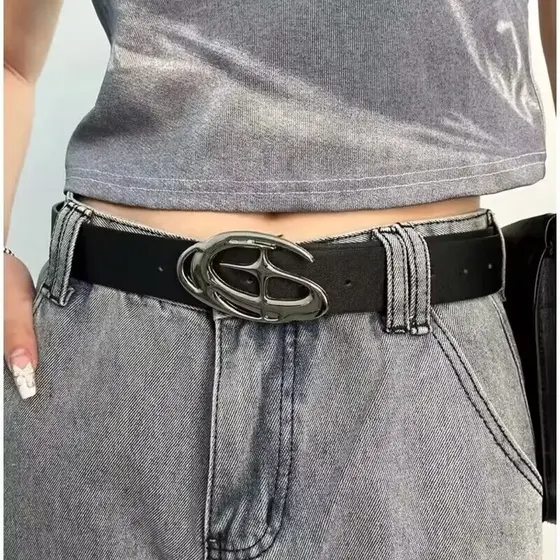 Cinto Unissex Vintage Estilo punk boho chic Com Fivela Decorada Com Estrela Em 3d-envio imediato