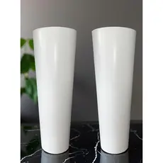 Kit 2 Vasos para plantas Cone em Polietileno Mordeno Luxo Brilhante decorativo para casa, jardim