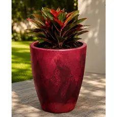 Vaso Para Plantas Marmorizado Luxo em Polietileno Liso Decorativo Sala/ Jardim