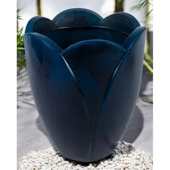 Vaso para Planta Tulipa Marmorizado Decorativo Sala Jardim
