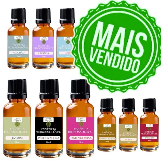 Essência Hidrossolúvel para Umidificadores e Difusores Kit 3 Unidades 20ML