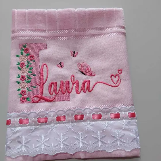 Toalha Bordada personalizada com Nome,Toalha de Boca,Toalha de Lavabo Dohler,Todos os nomes,  toalha escolar.🤩