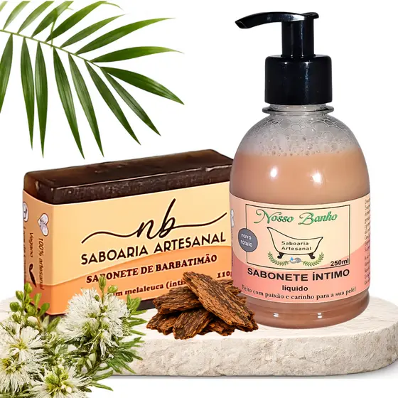 Kit Sabonete Íntimo Líquido + Barra com Melaleuca para Candidíase
