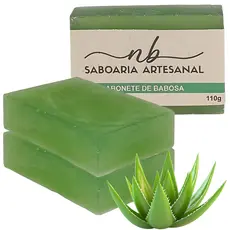 2 Sabonetes Babosa (Aloe Vera) - Antiacne Artesanal Vegano