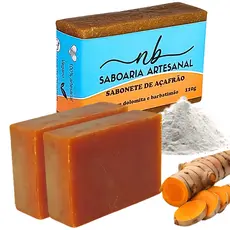 Kit 2 Sabonete Açafrão com Dolomita Reduz Pelos e Clareia