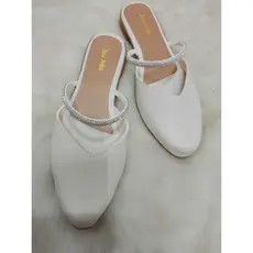 Sapatilha Sapato Mule Bico Fino Feminino Pedraria Strass Luxo - Social, Solado antiderrapante - Várias cores do 34 ao 39