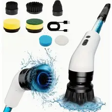 Escova De Limpeza Elétrica 7 em 1 Giratória Com Dispenser de Sabão Usb Multi Funções Acompanha Cabo Usb