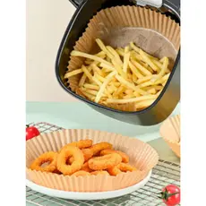 200 Unidades Forma Airfryer Descartável Antiaderente Redonda Resistente a Água 15,5 CM