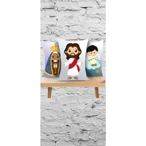 Almofada, naninha, decoração, presente, santinhos.