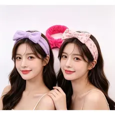 FAIXA DE CABELO, laço, skincare- PARA MAQUIAGEM E CUIDADOS COM A PELE. Cor aleatória.