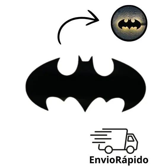 Luminária Abajur Batman Led para Quarto Infantil