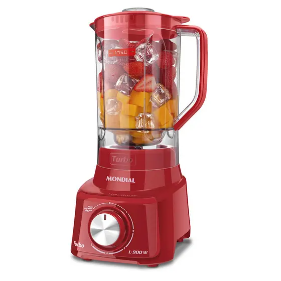 Liquidificador Turbo Mondial Vermelho 900W L-900 FR 2C
