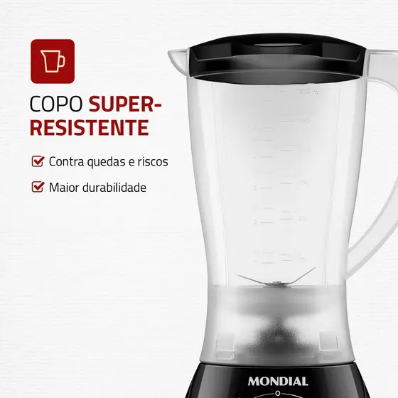Liquidificador Easy Power Mondial Preto 550W L-550-B