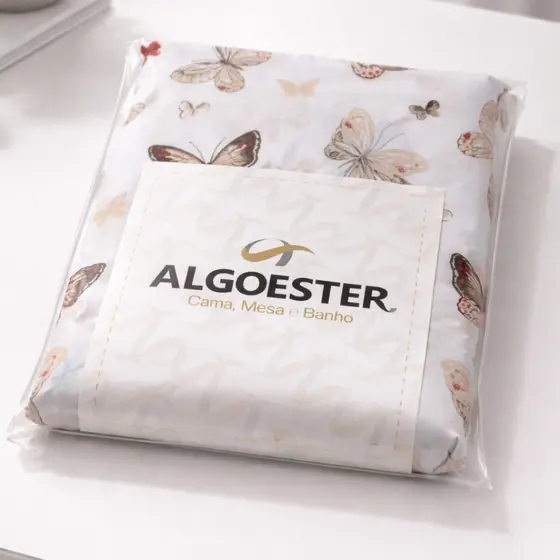 Lençol Plano Virol Algodão Penteado Estampado Sem Elastico Solteiro, Casal, Queen