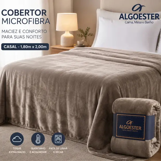 Cobertor Flannel 250 G Casal Aconchego e Suavidade Varias Cores Tam. 180x220