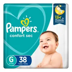 Fralda Pampers Confort Sec Mega Tamanho G com 38 Tiras