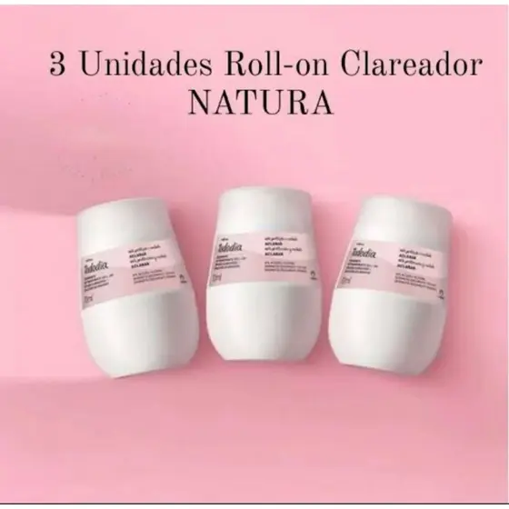 KIT 3 DESODORANTES ANTITRANSPIRANTE ROLL-ON ACLARAR NATURA