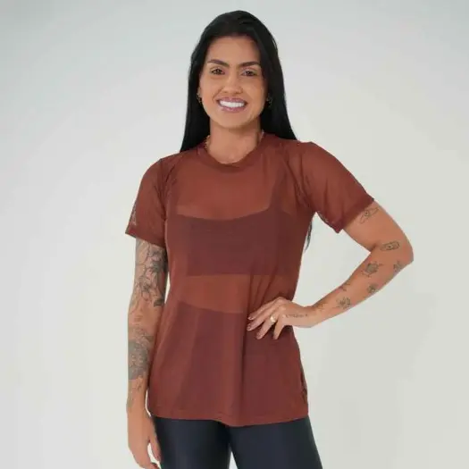 Blusa De Tule Academia Fitness